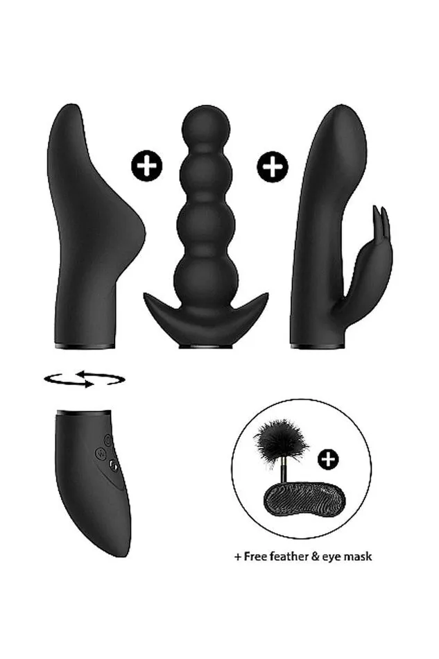Shots Toys Shots Toys Switch Pleasure Kit 6 Black Vibrators