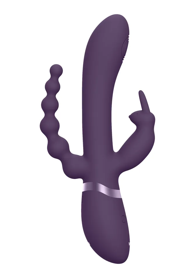 Shots Toys Shots Toys VIVE Rini Pulse Wave Double Penetration Rabbit Vibrator Purple Vibrators