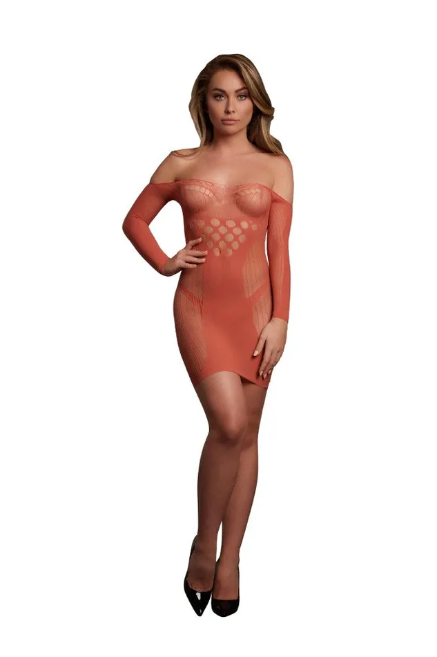 Shots Toys Vibrators Shots Toys Le Dsir DES017 Long Sleeve Net Mini Dress Various Colors OS Shots Toys Vibrators Shots Toys Le Dsir DES017 Long Sleeve Net Mini Dress Various Colors OS