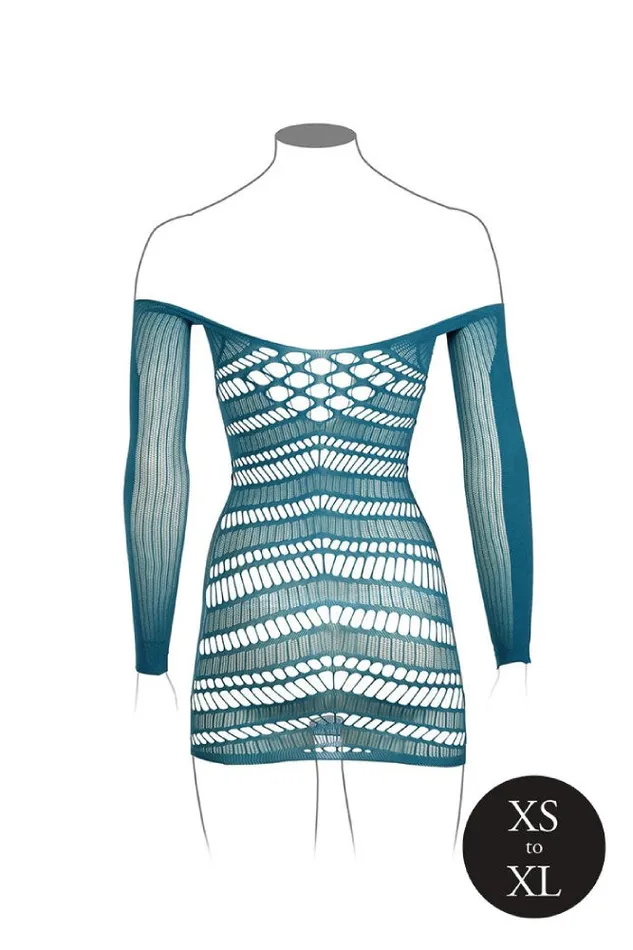 Shots Toys Vibrators Shots Toys Le Dsir DES017 Long Sleeve Net Mini Dress Various Colors OS