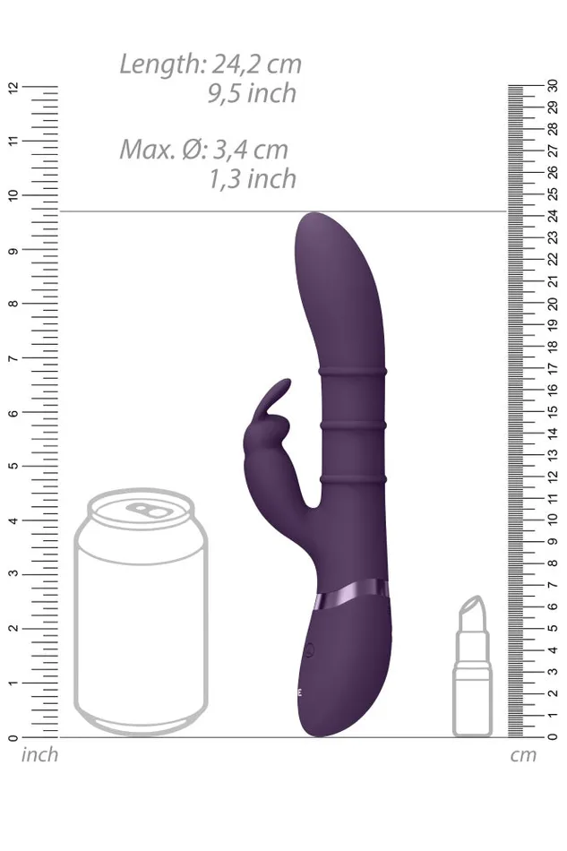 Shots Toys Vibrators Shots Toys VIVE Sora Rabbit Vibrator with Stimulating Rings Assorted Colors