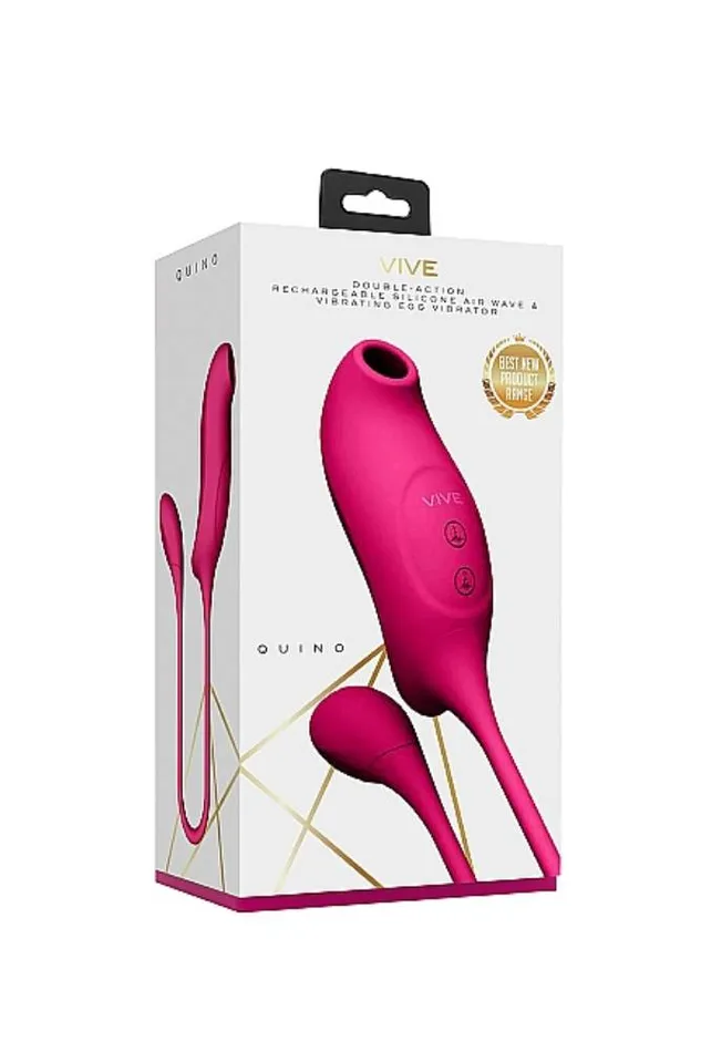 Shots Toys VIVE Quino Air Wave Vibrating Egg Vibrator Pink Shots Toys Vibrators