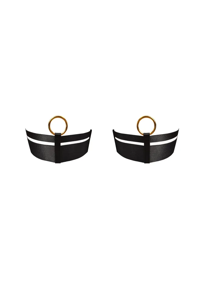 Signature Wide Strap Garters pair Black Bordelle Anal