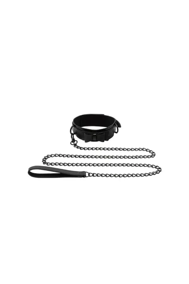 Sincerely by Sportsheets Bow Tie Collar Leash Black Sportsheets Anal