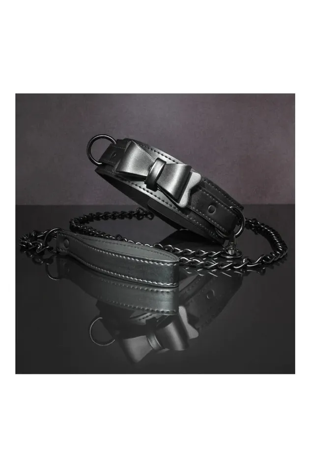 Sincerely by Sportsheets Bow Tie Collar Leash Black Sportsheets Anal