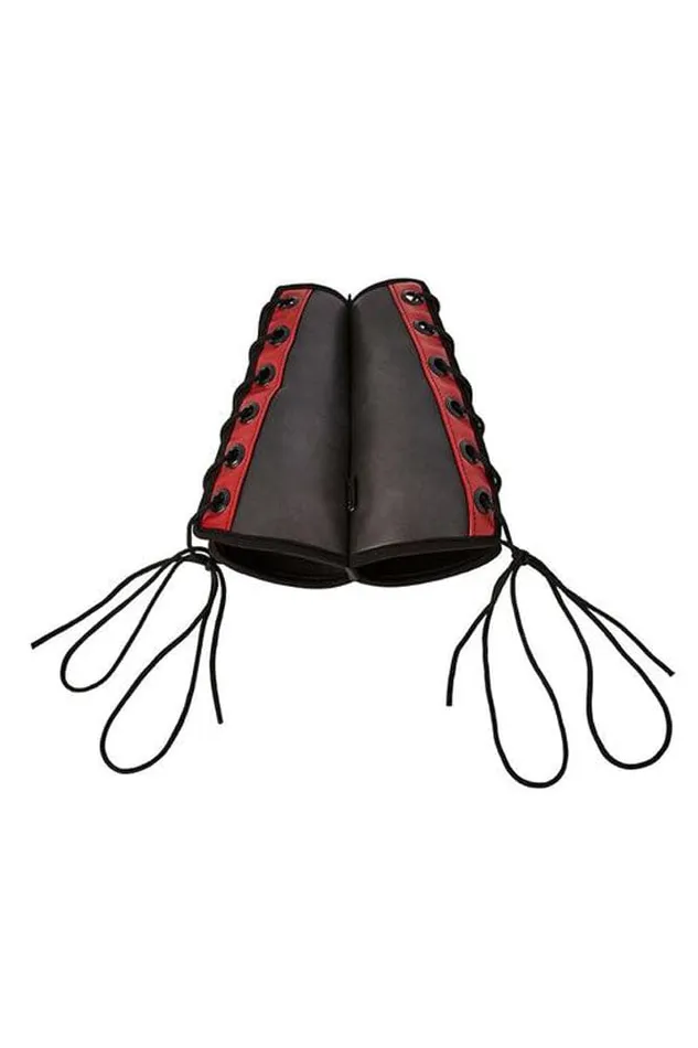Sportsheets Restraints Sportsheets Saffron Gauntlet Cuffs BlackRed