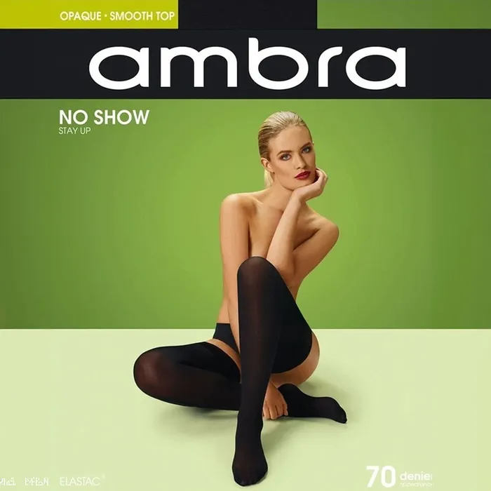 Stay Up Stocking Black Opaque Ambra Anal