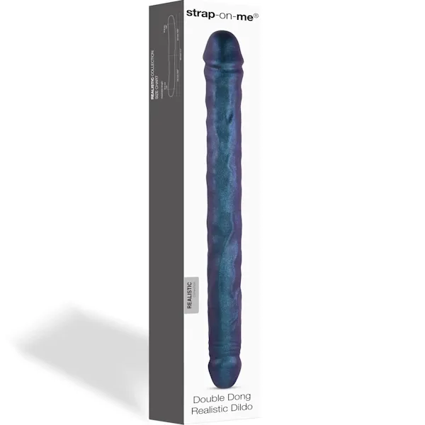 Strap On Me Double Dong Realistic Dildo Snaky Metallic STRAP ON ME Female Sex Toys