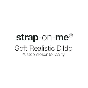 STRAP ON ME Female Sex Toys Strap On Me Soft Realistic Dildo Medium Black