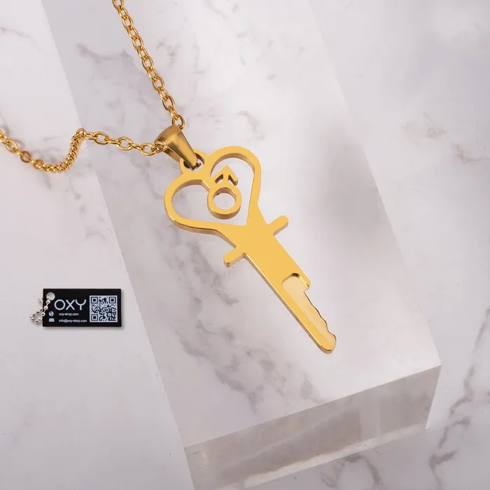 The Key to Submission Chastity Key Necklace Oxyshop Male Sex Toys