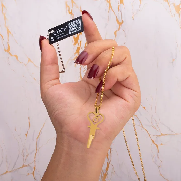 The Key to Submission Chastity Key Necklace Oxyshop Male Sex Toys
