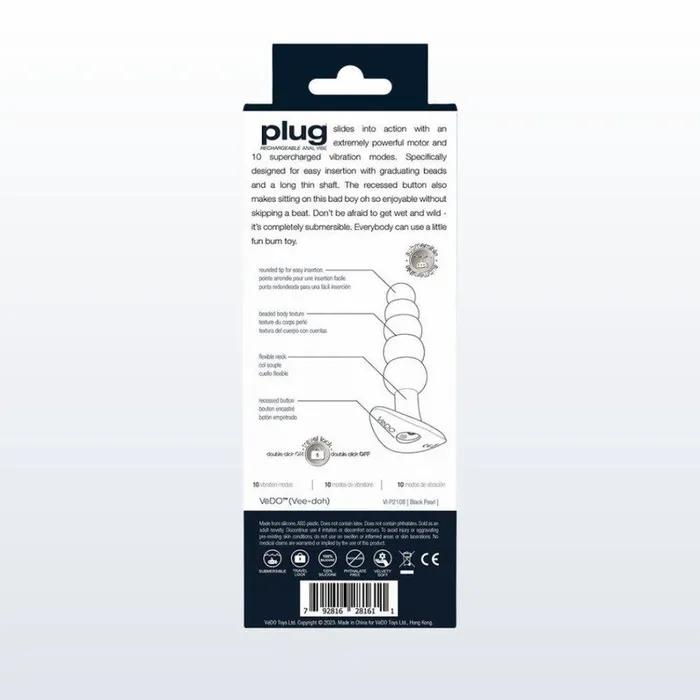 VeDO Anal VeDO Plug Vibrating Butt Plug Black