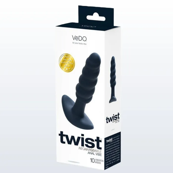 VeDO Twist Plug Vibrating Butt Plug Black VeDO Anal
