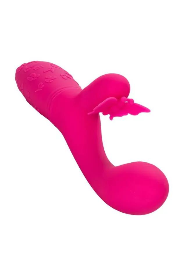Vibrators Cal Exotics Cal Exotics Rechargeable Butterfly Kiss Flutter Vibrator Pink