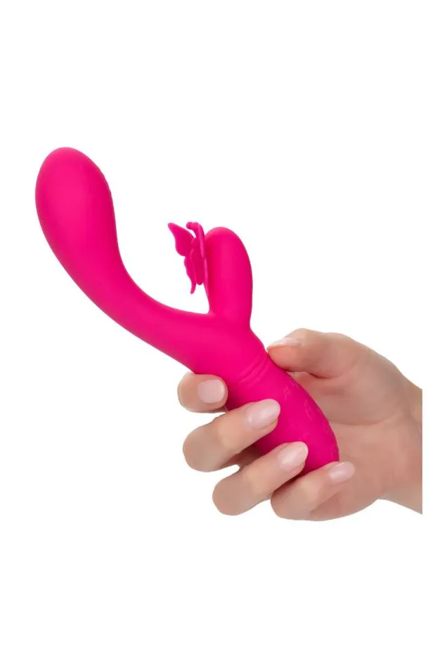 Vibrators Cal Exotics Cal Exotics Rechargeable Butterfly Kiss Flutter Vibrator Pink