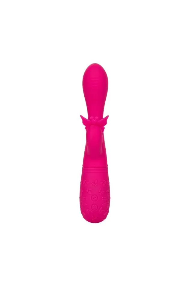 Vibrators Cal Exotics Cal Exotics Rechargeable Butterfly Kiss Flutter Vibrator Pink