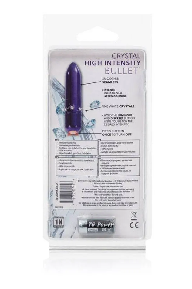Vibrators Cal Exotics Crystal High Intensity Bullet Purple Cal Exotics