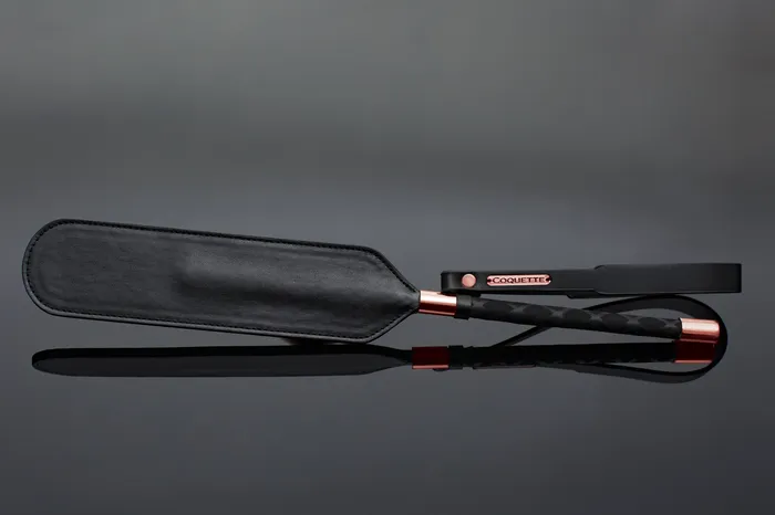 Vibrators Coquette Pleasure Collection 22529 Vegan Leather Paddle Black Coquette