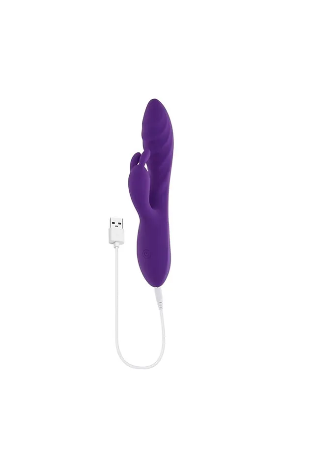 Vibrators Evolved Evolved Wavy Rabbit Vibrator Purple