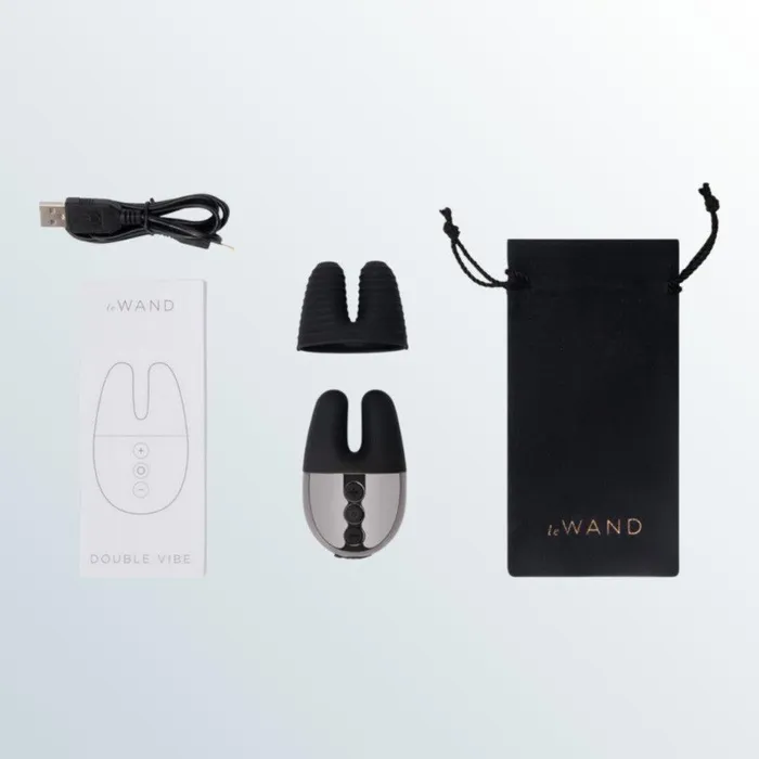Vibrators Le Wand Le Wand Chrome Double Motor Vibrator Black