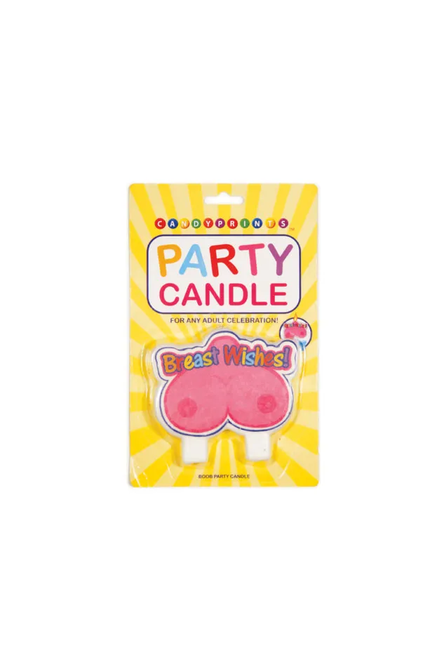 Vibrators Little Genie Candyprints Breast Wishes Party Candle Pink Little Genie