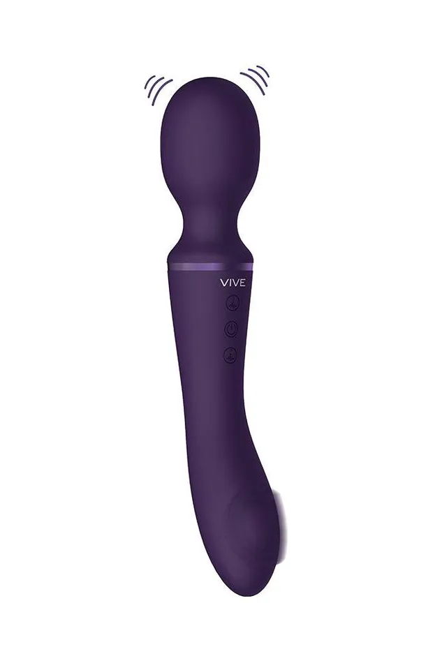 Vibrators Shots Toys Shots Toys VIVE Enora Dual Ended Wand Vibrator Massager Purple