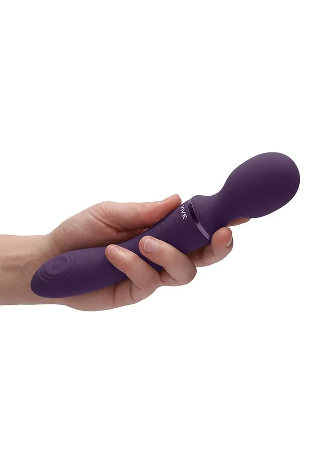 Vibrators Shots Toys Shots Toys VIVE Enora Dual Ended Wand Vibrator Massager Purple