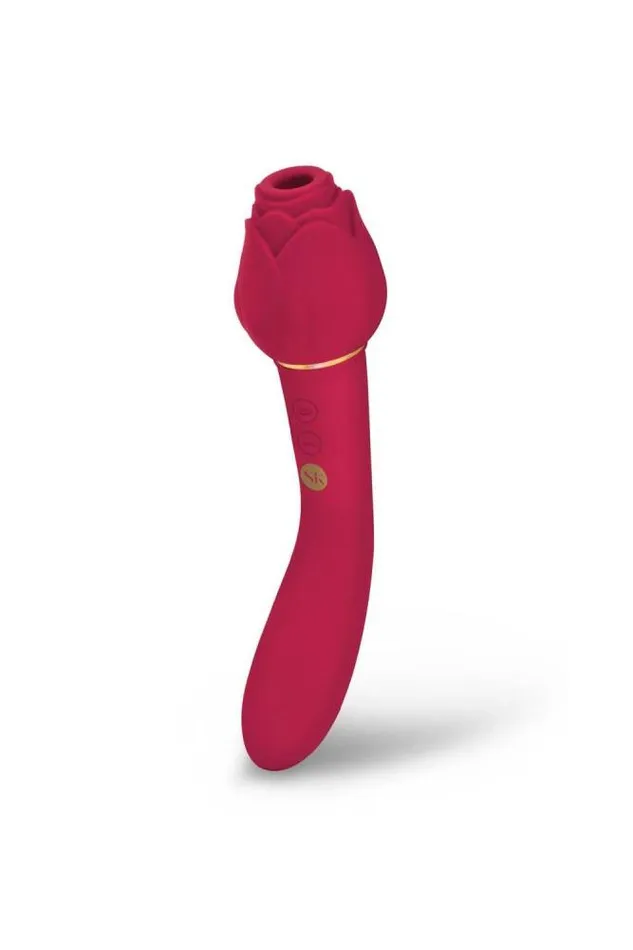 XGen Vibrators XGen Secret Kisses Rosegasm Twosome Dual Ended Vibrator Red XGen Vibrators XGen Secret Kisses Rosegasm Twosome Dual Ended Vibrator Red
