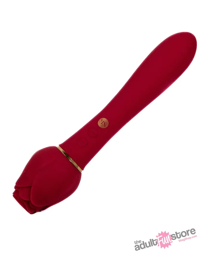 XGen Vibrators XGen Secret Kisses Rosegasm Twosome Dual Ended Vibrator Red