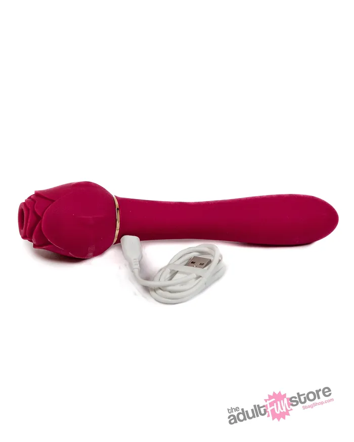XGen Vibrators XGen Secret Kisses Rosegasm Twosome Dual Ended Vibrator Red