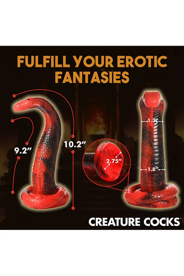 XR Brands Creature Cocks King Cobra Silicone Dildo Red XR Brands Dildos