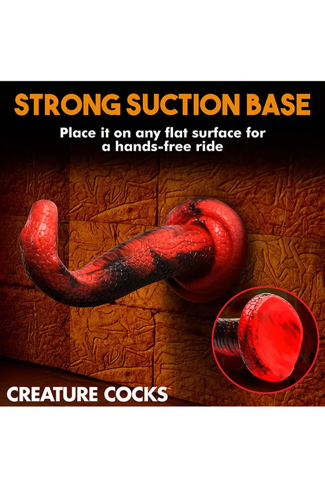 XR Brands Creature Cocks King Cobra Silicone Dildo Red XR Brands Dildos