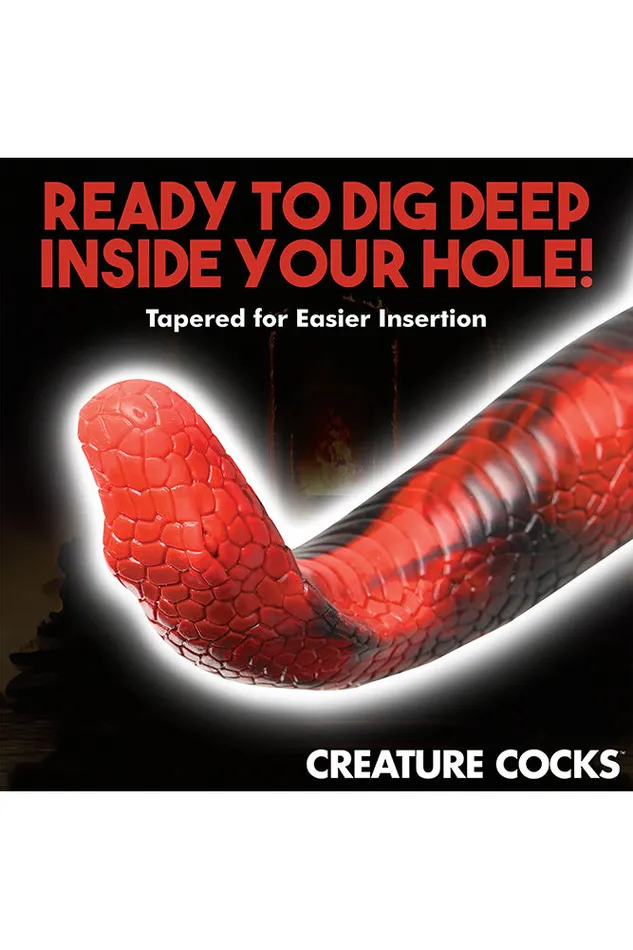 XR Brands Creature Cocks King Cobra Silicone Dildo Red XR Brands Dildos