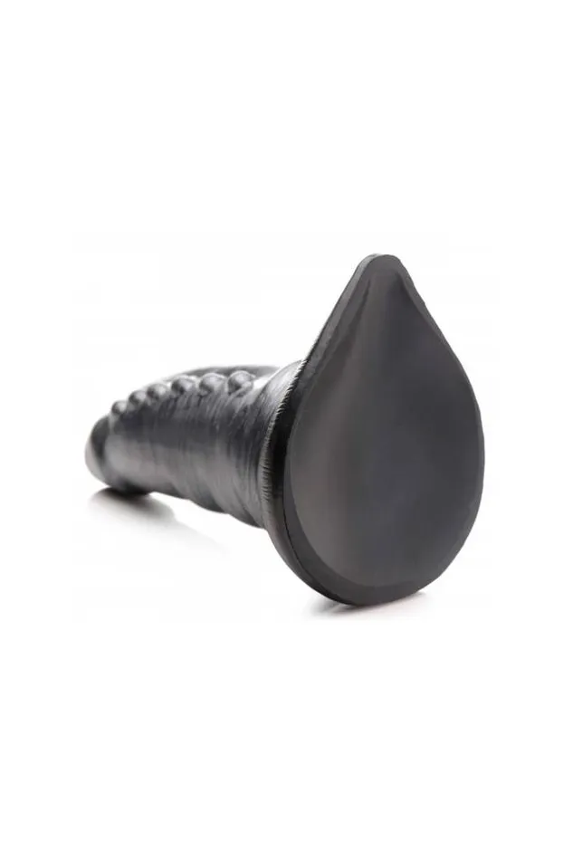 XR Brands XR Brands Creature Cocks Beastly Tapered Bumpy Silicone Dildo Silver Dildos