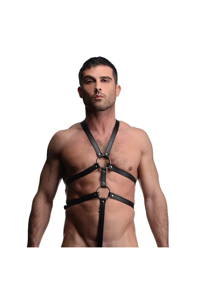 XR Brands XR Brands Strict Male Body Harness Black Anal