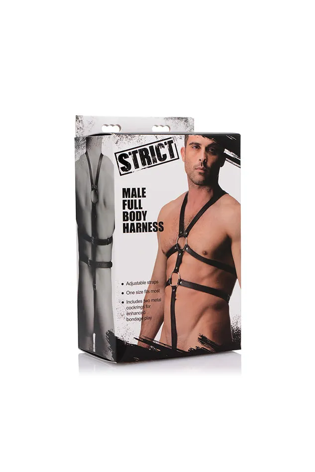 XR Brands XR Brands Strict Male Body Harness Black Anal