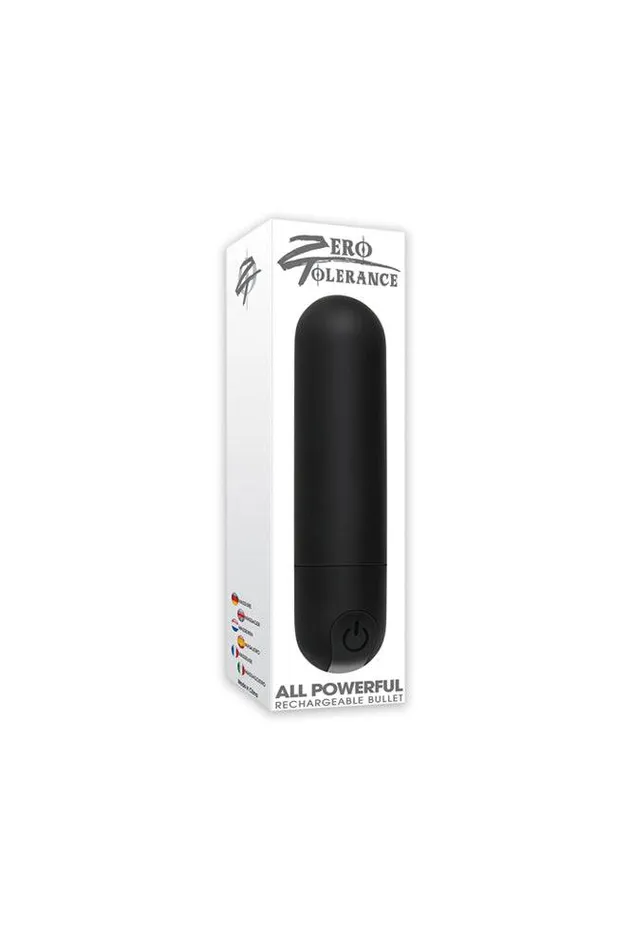 Zero Tolerance All Powerful Rechargeable Bullet Black Zero Tolerance Anal