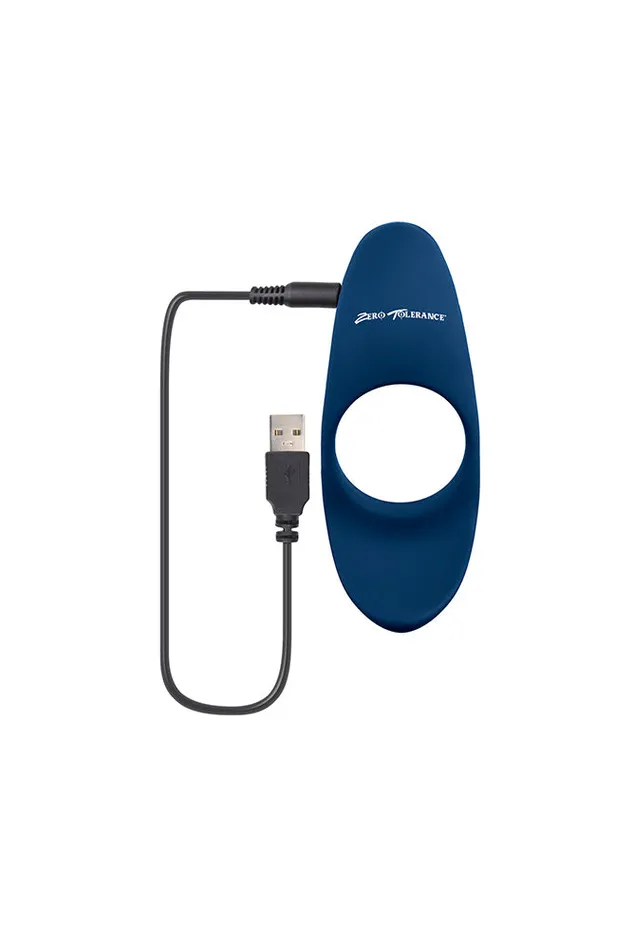 Zero Tolerance Cup Em Vibrating Cock Ring Blue Zero Tolerance Male Sex Toys